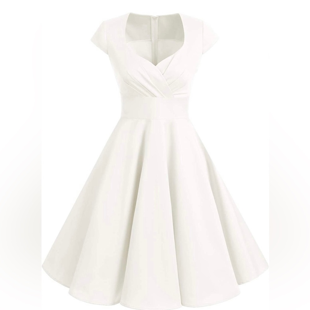 White Vintage Style Cocktail Dress